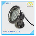 12W LED de acero inoxidable encontrado luz para fuente